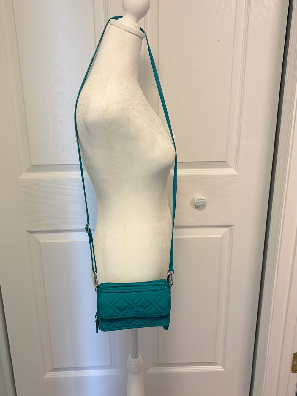 Vera Bradley Teal Quilted Crossbody with Adjustable Strap